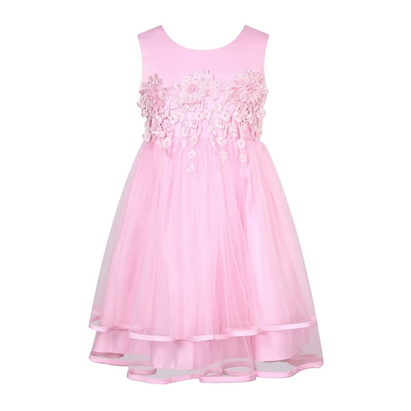 Richie House Girls' Princess Dress with Layered Mesh Bottoms RH2733-A-4