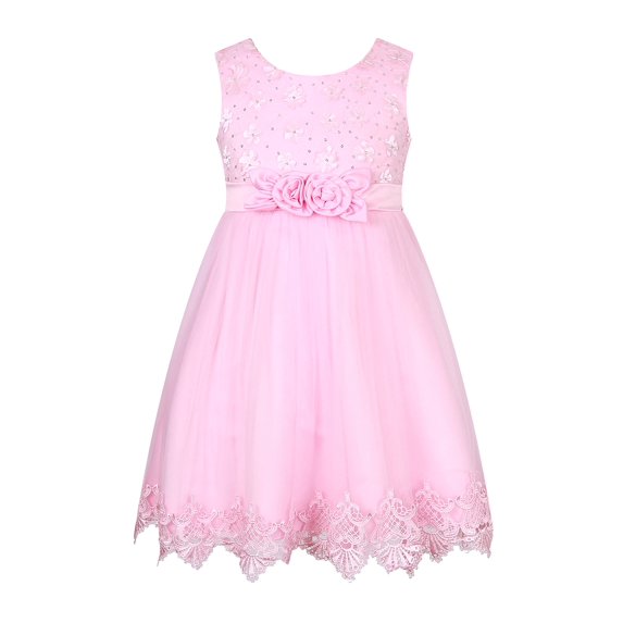 Richie House Girls' Princess Party Dress with Flower Accents RH2726-B-3