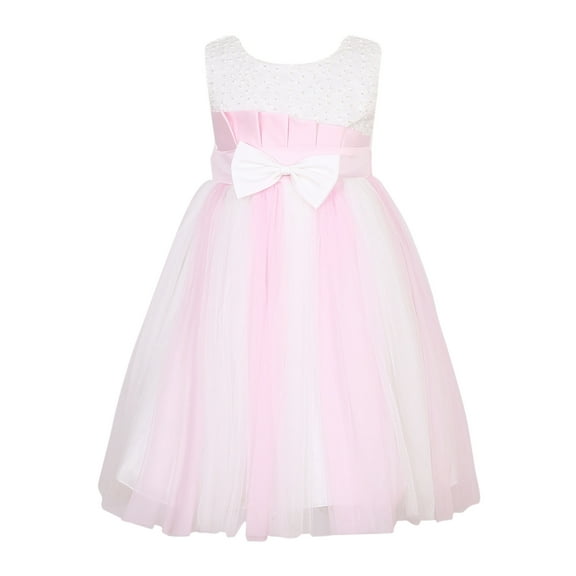 Richie House Girls' Princess Party Dress with Mesh Covered Bottom RH2412