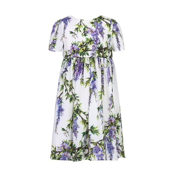 Richie House Girls' Princess Party Print Cotton Dress RH2532