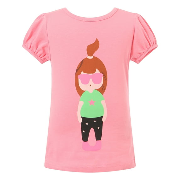 Richie House Girls' Short Sleeve T-Shirt with Girl RH1887