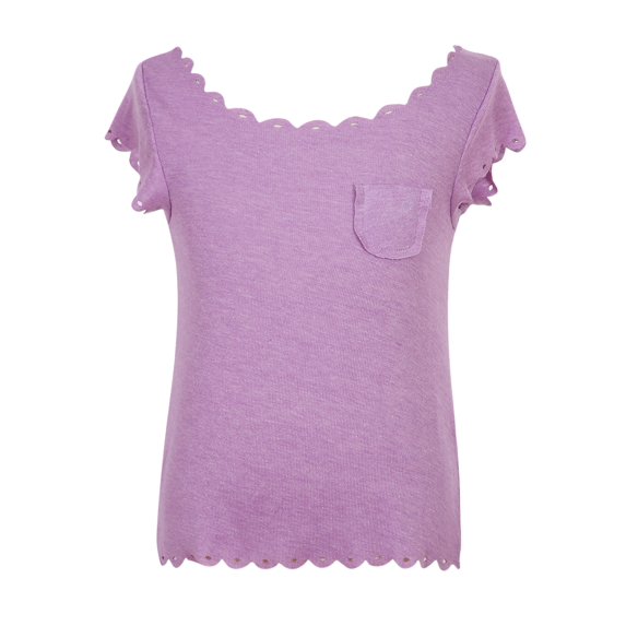 Richie House Girls' Short Sleeve Top with Pocket RH1939