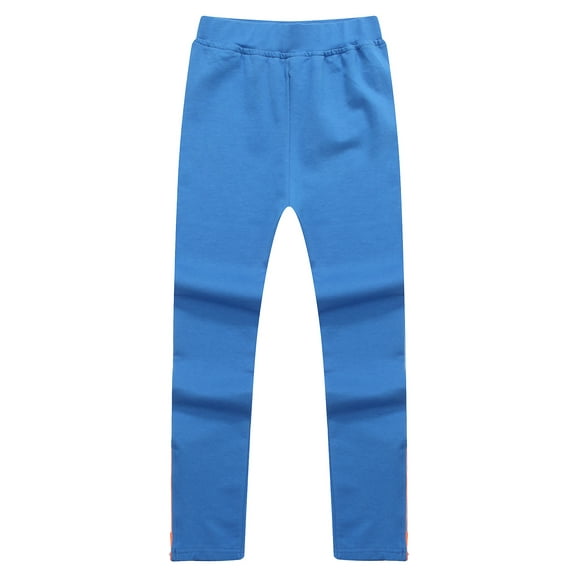 Richie House Girls' Solid Colored Knitting Pants with Zipper at Hem RH1520