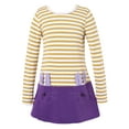 thumbnail image 1 of Richie House Girls' Striped Dress with Contrasting Bottom RH2181, 1 of 2