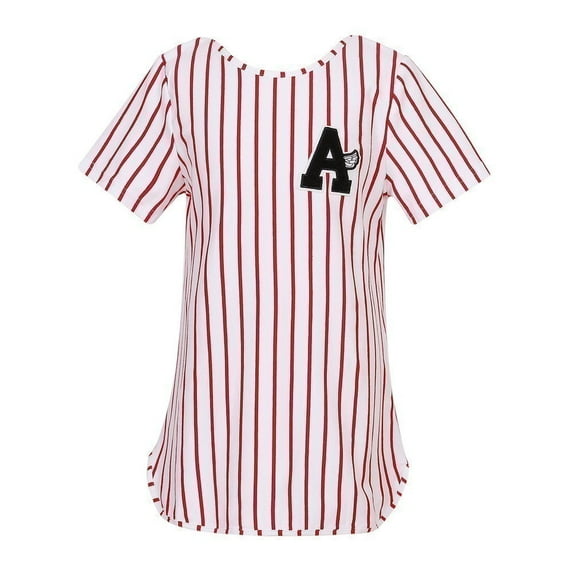Richie House Girls' Striped Knit T-shirt with Round Bottom RH2420