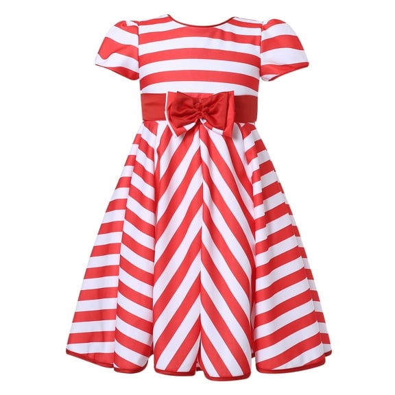 Richie House Girls' Striped Party Dress RH2226