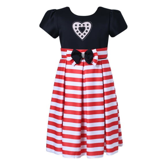 Richie House Girls' Striped Party Dress RH2227