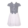 thumbnail image 1 of Richie House Girls' Striped Summer Dress with Mesh Bottom RH2447, 1 of 2
