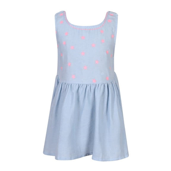 Richie House Girls' Summer Cotton Dress with Contrasting Stars RH2490