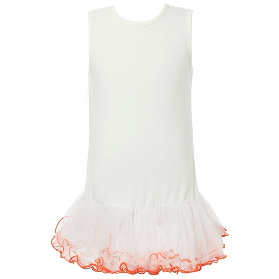 Richie House Girls' Sundress with Layered Mesh Bottom RH1519