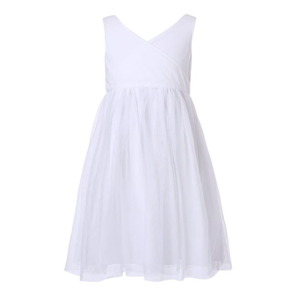 Richie House Girls' Sundress with Mesh Bottoms RH2176