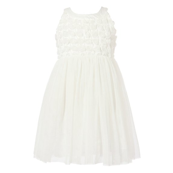 Richie House Girls' Sweet Dress with Layered Mesh Bottoms RH1829