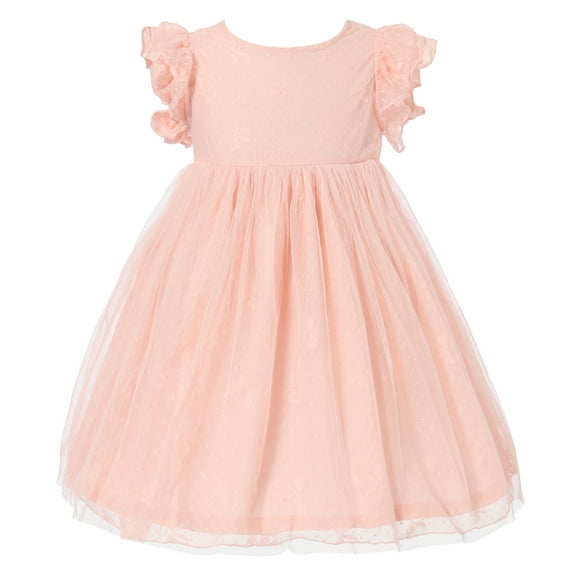 Richie House Girls' Sweet Dress with Mesh Covered RH1513-A-2/3