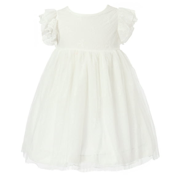 Richie House Girls' Sweet Dress with Mesh Covered RH1513