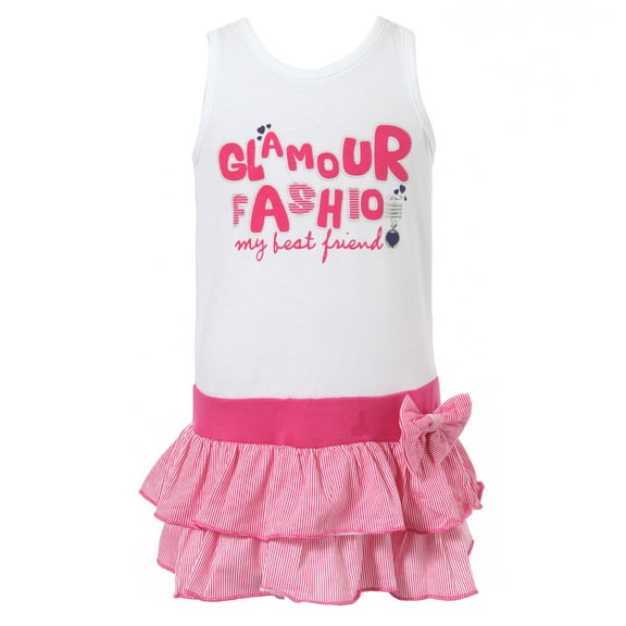 Richie House Girls' Sweet Knit Sundress with Layered Bottoms RH1700