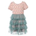thumbnail image 1 of Richie House Girls' Sweet Little Bow Print Dress with Layered Bottom RH1867, 1 of 7