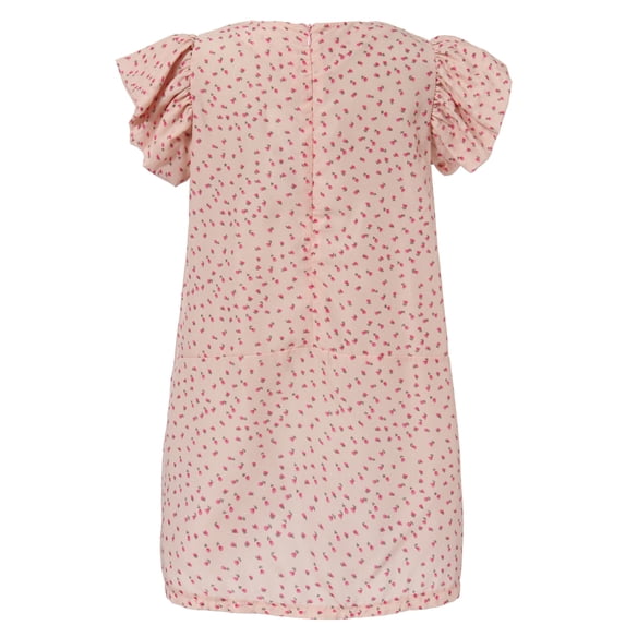 Richie House Girls' Sweet Medium Chiffon Floral Dress RH1518
