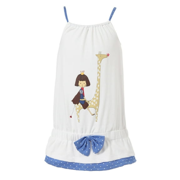 Richie House Girls' Sweet Slip Dress with Little Girl Print RH1791