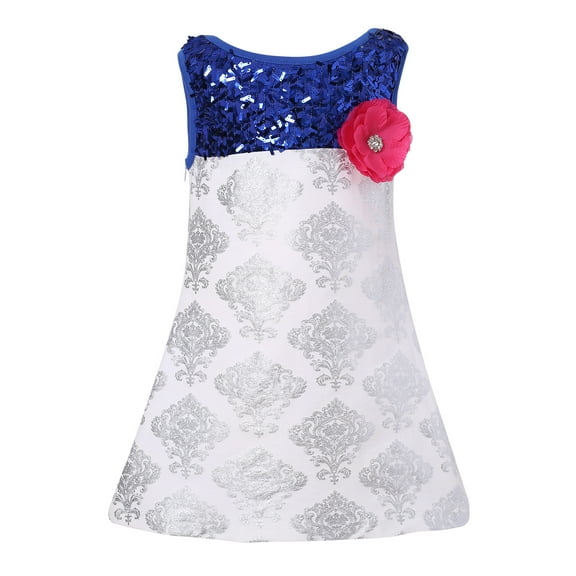 Richie House Girls' Sweet Sundress with Big Flower RH2154