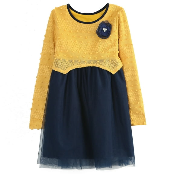 Richie House Girls' Sweet Sweater Dress with Layered Bottoms RH1262