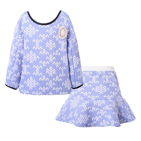 Richie House Girls' Sweet Thin Quilted Suit with Skirt RH2214