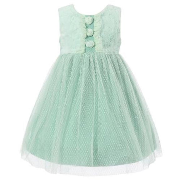 Richie House Girls' Sweet dress with Multilayered Gauze Skirt RH1148