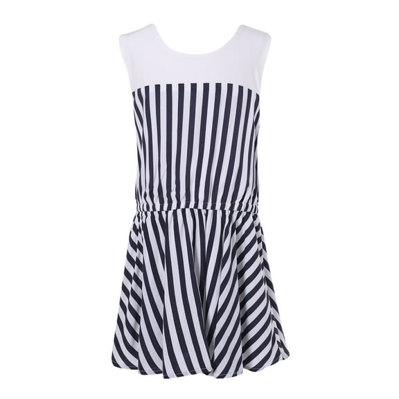 Richie House Girls' Sweet striped dress RH1977