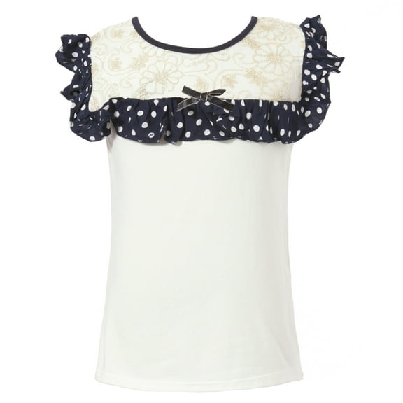 Richie House Girls' T-Shirt with Dora Sleeve RH1645