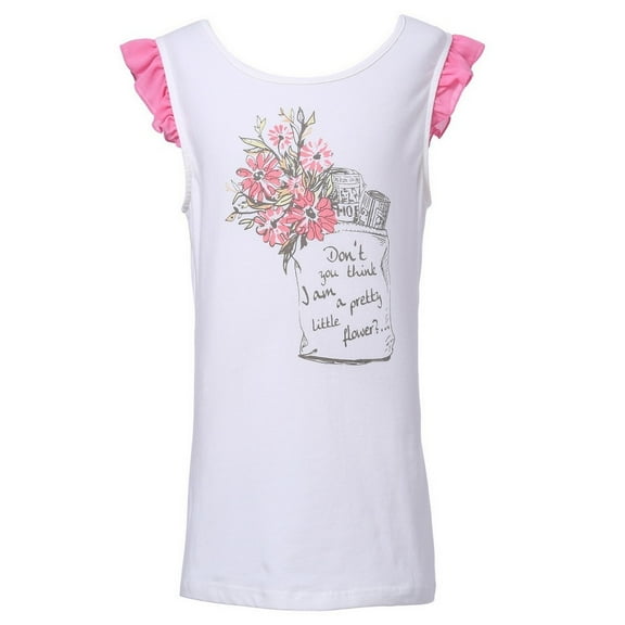 Richie House Girls' T-shirt with Little Ruffled Sleeve RH2068