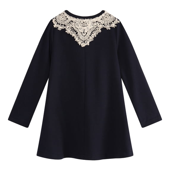 Richie House Girls' Top with Lace and Colored Bow Accents RH0900