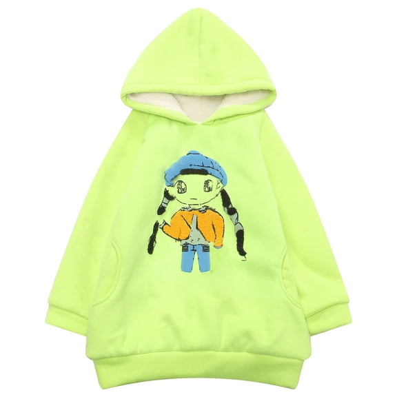 Richie House Girls' Topcoat with Girl Print RH1417