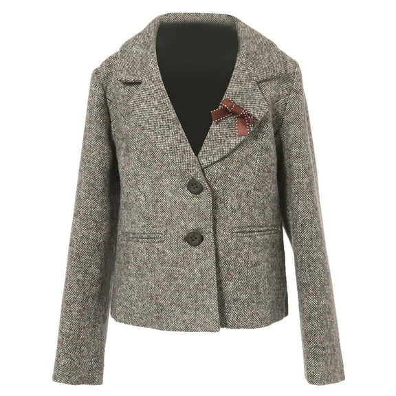 Richie House Girls' Wool Leisure Mini suit with Bow RH1822