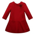 thumbnail image 1 of Richie House Girls' Woolen Dress with Flower Brooch RH1207, 1 of 2