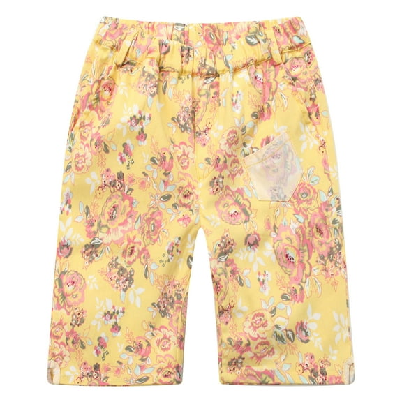 Richie House Girls' all over floral printed shorts RH0998
