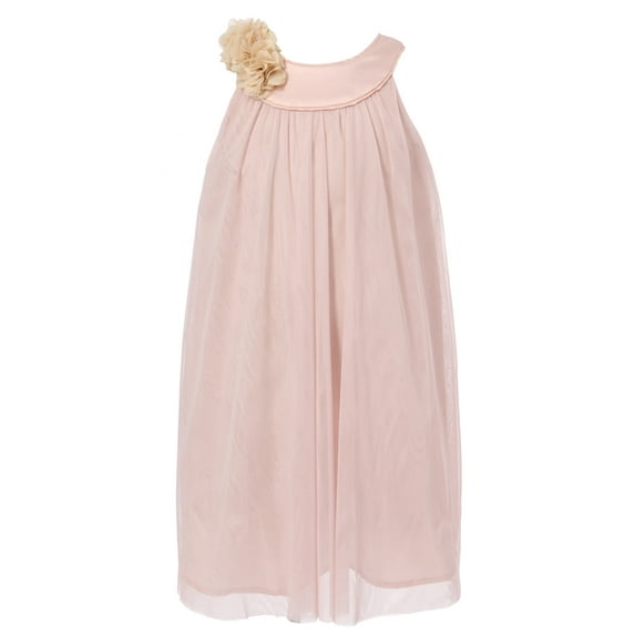Richie House Girls' dress with flower RH0551-B-3/4