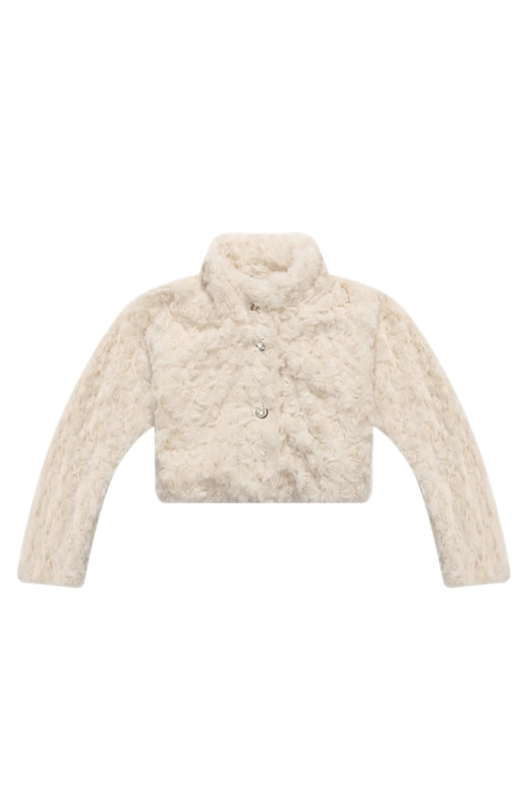 Girls' embossed short floss woven waist coat RHA0688