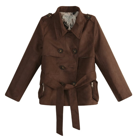 Richie House Girls' fashion coat with all over cat printed lining RH1037