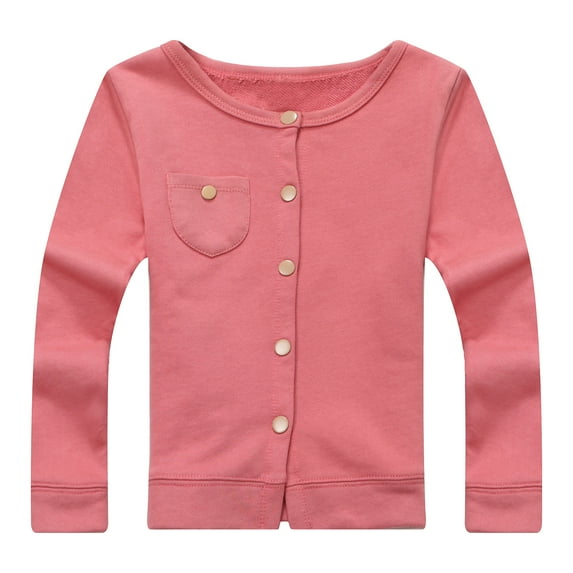 Richie House Girls' knit fleece T-shirt with back print details RH1004