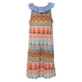 thumbnail image 1 of Richie House Girls' nation patterned dress with ruffled collar RH0975, 1 of 2