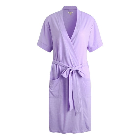 Richie House Kimono Robe Women's Short Sleeve Cotton Bathrobe Party Dressing Gown Sleepwear RHW2753-N-L