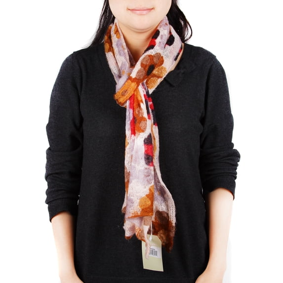 Richie House Knit Abscract Flowers Scarf RH0538