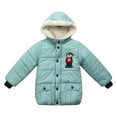 thumbnail image 1 of Richie House Little Boys Blue Bear Embroidery Hooded Padding Jacket 2/3, 1 of 2