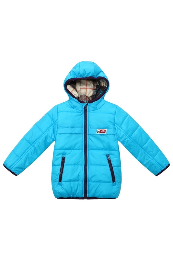 Little Boys Blue Towel Embroidery Woven Label Padding Jacket 2/3