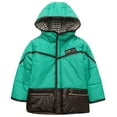 thumbnail image 1 of Richie House Little Boys Green Faux Leather Detail Padding Jacket 1/2, 1 of 2