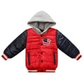 thumbnail image 1 of Richie House Little Boys Red Contrasting Hooded Sporty Padding Jacket 2/3, 1 of 2