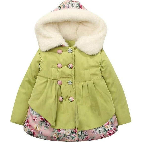 Richie House Little Girl's Double-breasted Padded Winter Jacket Coat RH1330-B-2/3