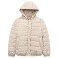 thumbnail image 1 of Richie House Little Girls Beige Ruffled Placket Padding Jacket 3, 1 of 2