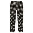 thumbnail image 1 of Richie House Little Girls Black Dotted Cinched Ankle Standard Leggings 3/4, 1 of 2