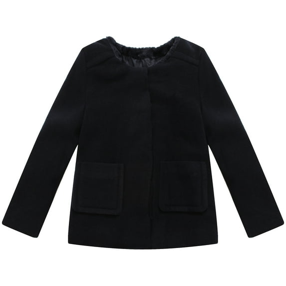 Richie House Little Girls Black Pockets Sweet Jacket 6
