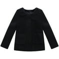 thumbnail image 1 of Richie House Little Girls Black Straight Pockets Back Pleats Sweet Jacket 4/5, 1 of 2